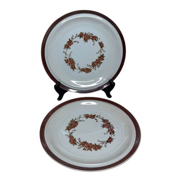 Vintage Sierra Stoneware "Garland" Dinner Plates Oven To Table Japan Set of 2 - Picture 2 of 10